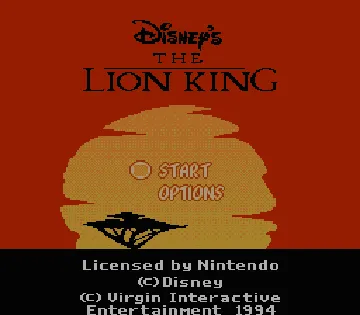 Lion King, The (Europe) screen shot title